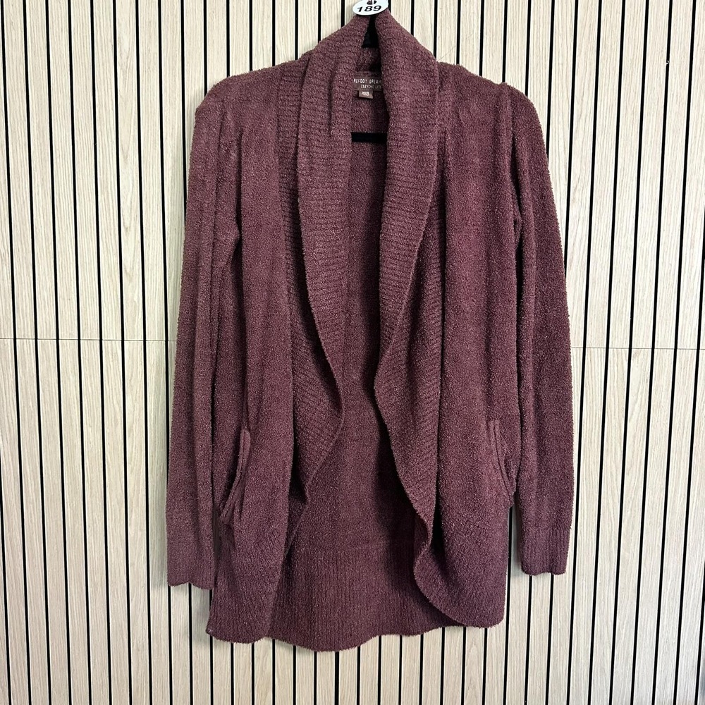 189 Barefoot Dreams Cardigan (XS/S, Burgandy, EUC)